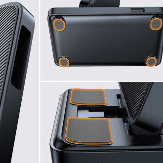 Joyroom JR-WQS02 iPhone AirPods Apple Watch 4v1 nabíjecí stanice skládací – černá