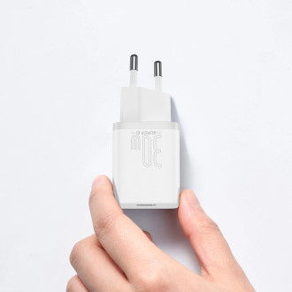 Rychlá nabíječka Baseus Super Si 1C USB Type C 30W Power Delivery Quick Charge bílá (CCSUP-J02)
