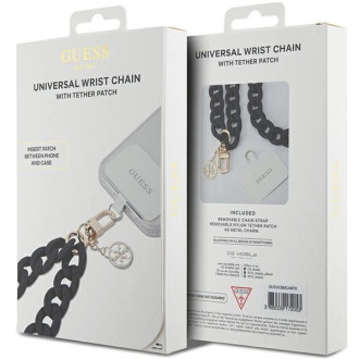 Guess GUOUCBMC4MK Universal Big Hand Strap case - black Acrylic 4G Charm