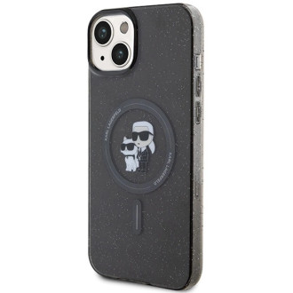 Karl Lagerfeld Karl&amp;Choupette Glitter MagSafe case for iPhone 15 - black