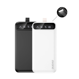 Dudao K8S+ Powerbank 10W 30000mAh 2x USB-A with LED light - white
