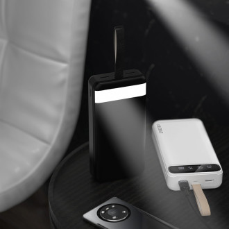 Dudao K8S+ Powerbank 10W 30000mAh 2x USB-A with LED light - white