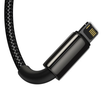 Baseus Tungsten kabel 3v1 USB - USB typu C / Lightning / micro USB 3,5 A 1,5 m černý (CAMLTWJ-01)