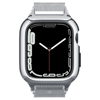 Spigen Metal Fit Pro Case and Strap Set for Apple Watch 4/5/6/7/8/9/SE (44/45mm) - Silver