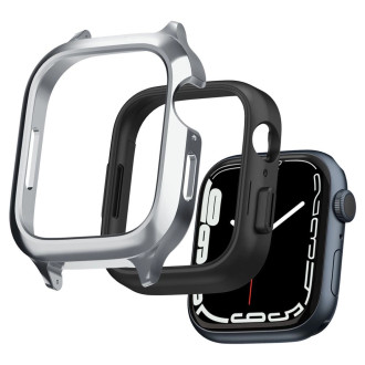Spigen Metal Fit Pro Case and Strap Set for Apple Watch 4/5/6/7/8/9/SE (44/45mm) - Silver