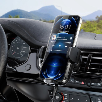 Acefast automatic phone holder for windshield, cockpit and air vent with Qi 15W wireless charger black (D10)
