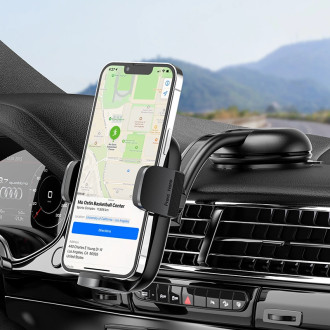 Acefast automatic phone holder for windshield, cockpit and air vent with Qi 15W wireless charger black (D10)