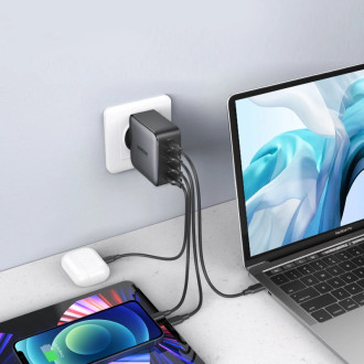 Ugreen GaN fast charger 3x USB Type C / USB Power Delivery 3.0 QuickCharge 4+ FCP SCP AFC 100W EU black (CD226 40747)