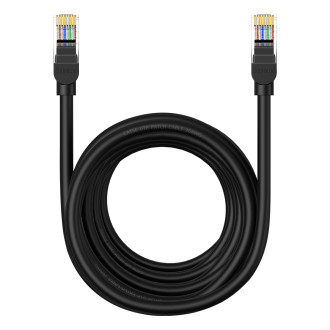 Baseus High Speed ​​​​Cat 5 RJ-45 1000Mb/s Ethernet kabel 8m kulatý - černý
