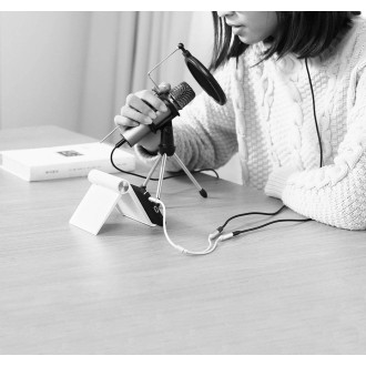 Ugreen cable cable headphone splitter 3.5 mm mini jack AUX microphone 20cm (microphone + stereo output) silver (30619)
