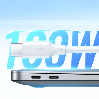 Ugreen US562 USB-C - USB-C PD QC cable 100W 480Mb/s 1m - white