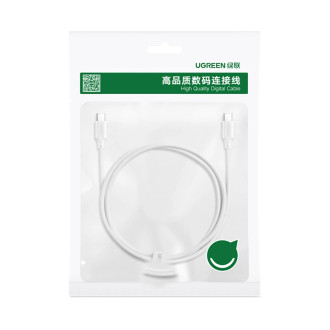 Ugreen US562 USB-C - USB-C PD QC cable 100W 480Mb/s 1m - white