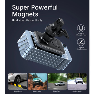 Choetech T206-F car holder with inductive charger up to 15W - black