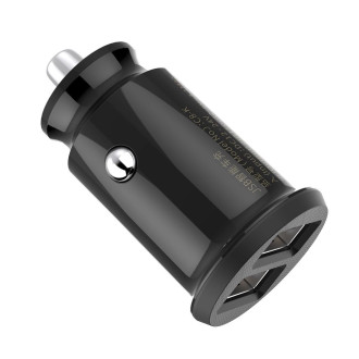 Baseus Grain Car Charger mini nabíječka do auta 2x USB 3.1A černá (CCALL-ML01)