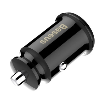 Baseus Grain Car Charger mini nabíječka do auta 2x USB 3.1A černá (CCALL-ML01)