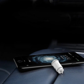 Baseus Grain Car Charger mini nabíječka do auta 2x USB 3.1A černá (CCALL-ML01)