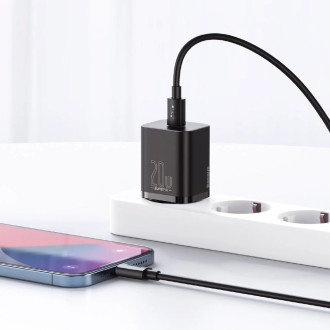 Baseus Super Si 1C rychlá nabíječka USB typu C 20 W Power Delivery černá (CCSUP-B01)