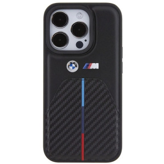 BMW Stamped Tricolor Stripe iPhone 15 Pro Max Case - Black