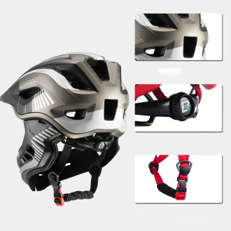 Rockbros TT-32SBTG-M children&#39;s bicycle helmet with removable chinbar, size M - gray