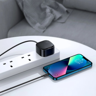 Small Fast USB Type C PD Charger 20W UK Plug Black (L-P210)
