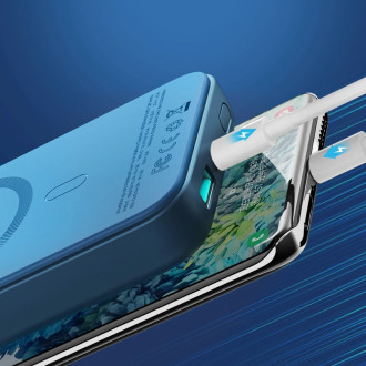 Powerbank Joyroom JR-W020 20W 10000mAh MagSafe + USB-A - USB-C cable 0.30m - blue