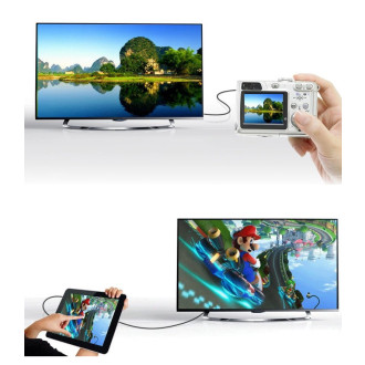 Ugreen adapter cable HDMI (female) - mini HDMI (male) 4K 60 Hz Ethernet HEC ARC audio 32 channels 22 cm black (20137)