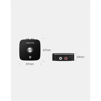 Ugreen adapter receiver Bluetooth 5.1 aptX 2RCA / 3.5mm mini jack black (40759)