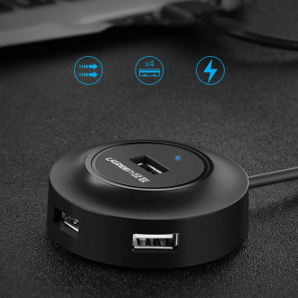 Ugreen HUB USB2.0 4x USB-A 480Mbps 1m white (CR106)