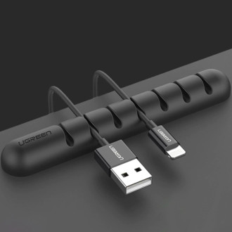 Ugreen LP114 self-adhesive cable organizer for 7 cables - black