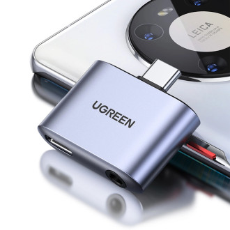 Ugreen CM231 USB-C mini jack 3.5 mm audio adapter - gray