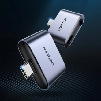 Ugreen CM231 USB-C mini jack 3.5 mm audio adapter - gray