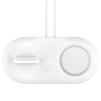 Spigen Magfit Duo Inductive Charger for Apple MagSafe / Apple Watch - White