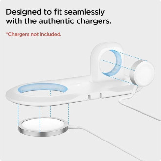 Spigen Magfit Duo Inductive Charger for Apple MagSafe / Apple Watch - White