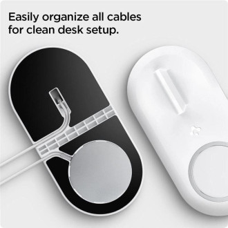 Spigen Magfit Duo Inductive Charger for Apple MagSafe / Apple Watch - White