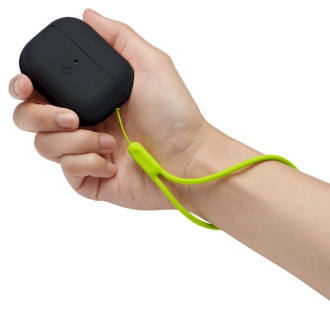 Spigen Silicone Fit Strap Case for Apple AirPods Pro 1 / 2 - Black/Green