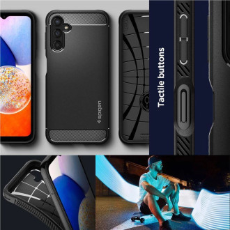 Spigen Rugged Armor case for Samsung Galaxy A14 4G / LTE - matte black