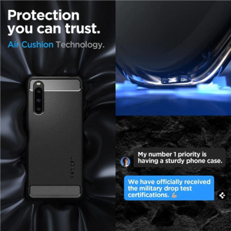 Spigen Rugged Armor Case for Sony Xperia 1 V - Matte Black