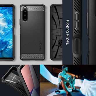 Spigen Rugged Armor Case for Sony Xperia 1 V - Matte Black