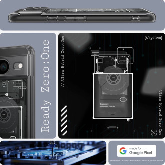 Spigen Ultra Hybrid Case for Google Pixel 8 - Dark Gray (Zero One Pattern)