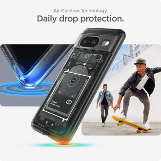 Spigen Ultra Hybrid Case for Google Pixel 8 - Dark Gray (Zero One Pattern)