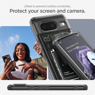Spigen Ultra Hybrid Case for Google Pixel 8 - Dark Gray (Zero One Pattern)