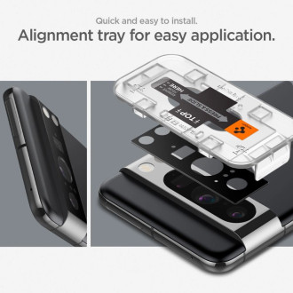 Spigen Glas.tR EZ Fit Optik Camera Protector for Google Pixel 8 - Black 2 pcs.