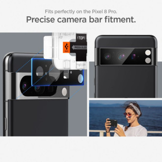 Spigen Glas.tR EZ Fit Optik Camera Protector for Google Pixel 8 - Black 2 pcs.