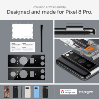 Spigen Glas.tR EZ Fit Optik Camera Protector for Google Pixel 8 - Black 2 pcs.