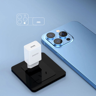 Dudao A4EU USB-A 2.1A wall charger - white + USB-A - micro USB cable