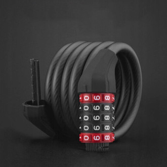 Rockbros RKS507-1BK bicycle lock with combination 1.8 m - black