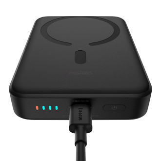 Baseus Magnetic Mini Induction Powerbank 10000mAh 30W - black + USB-C - USB-C cable