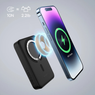 Baseus Magnetic Mini Induction Powerbank 10000mAh 30W - black + USB-C - USB-C cable