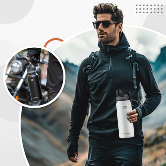 Rockbros 35210029006 bicycle thermal bottle for drinks 620 ml - white