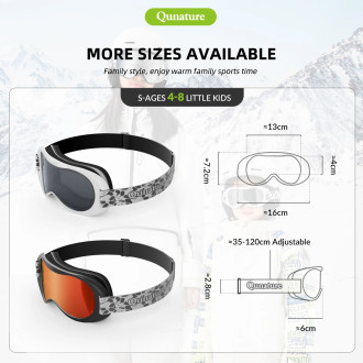Qunature Panda Ski Goggles for Adults - Black/White